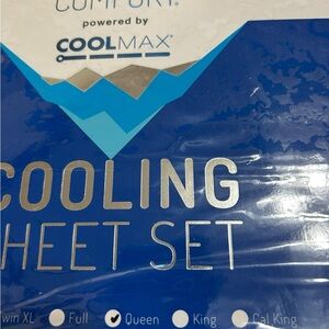 Queen Cooling Sheet Set in Blue